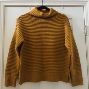 Madewell Mustard Mock Neck Sweater